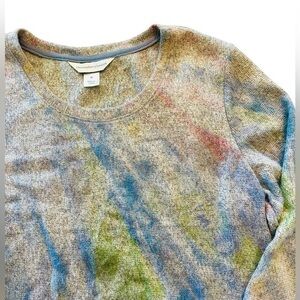 Christopher & Banks Watercolor Cinched Pullover Sweater - Womens Size Medium